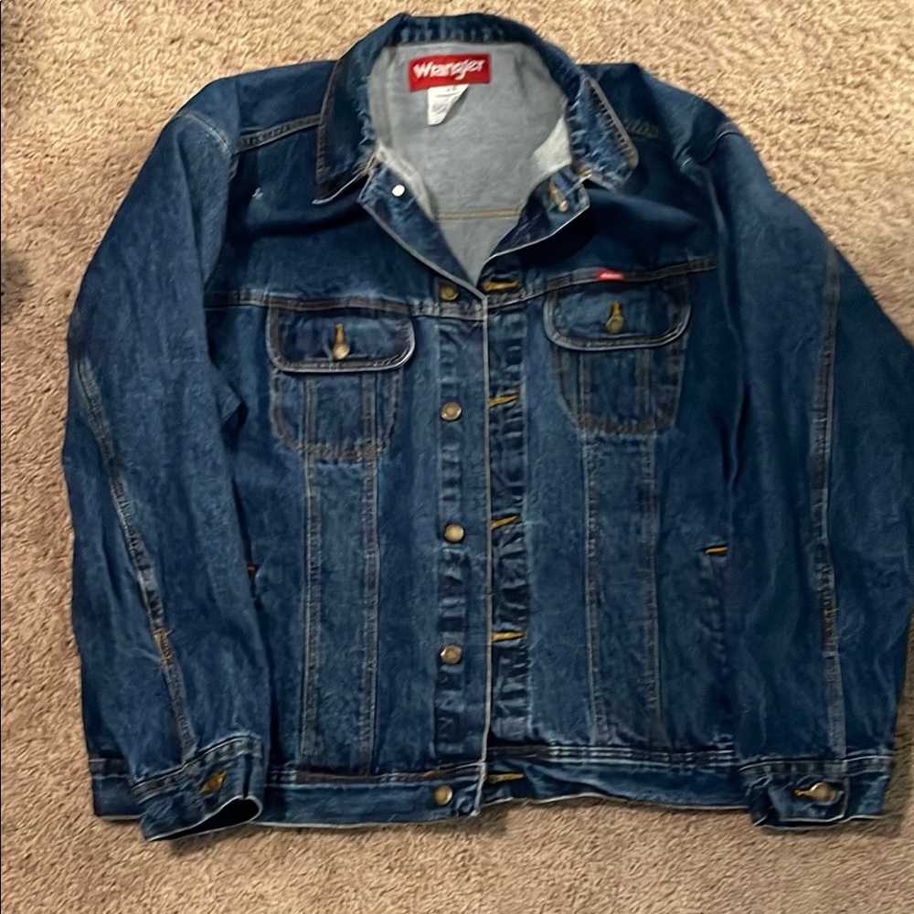 Wrangler Blue Bomber Jacket with Classic Denim Style